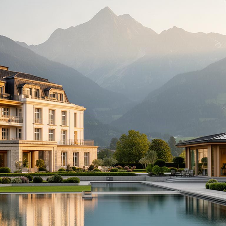 Elegantes Spa-Hotel in Bad Ragaz mit ruhiger Bergkulisse